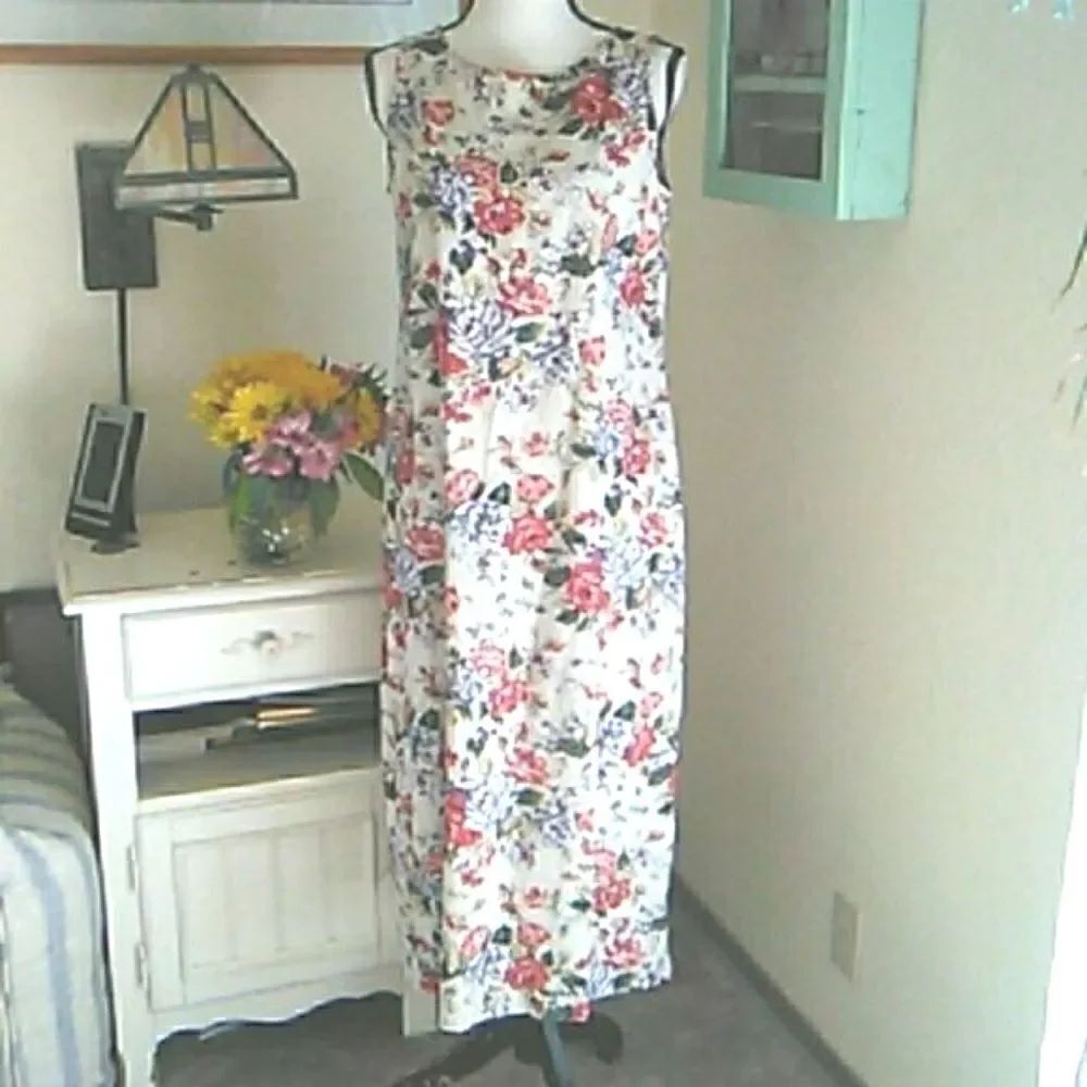 Vintage Casual Corner Linen Blend Dress Cottagecore